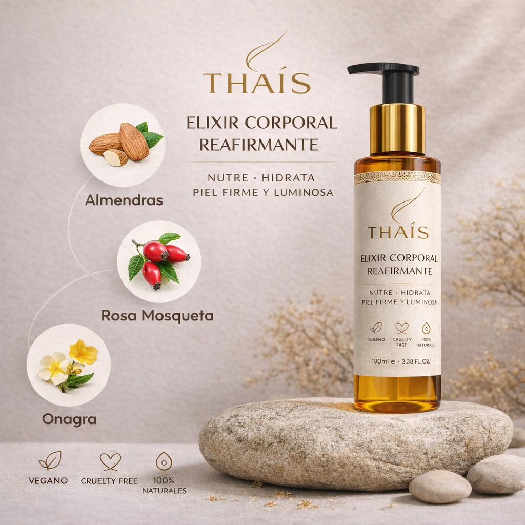 THAÍS Elixir Corporal Reafirmante – Piel más firme, suave y luminosa
